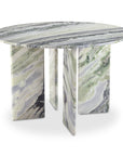 Celia - Round Dining Table - Green / Onyx Marble