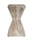 Adler - Outdoor Concrete Accent Table - Brown/Ivory