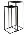 Coreene - Nesting Pedestal Tables (Set of 2) - Black