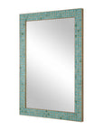 Coralie - Tile Mirror - Blue / Gold / Green