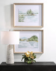 Serene - Lake Framed Prints (Set of 2) - Brown