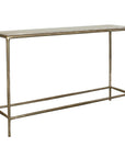 Minerva - Marble Top Console Table - Brass / Gray / White
