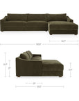 Farrow - Right Sectional - Cedar Green