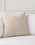 Nisha - 22" x 22" Accent Pillow - Natural / Ivory