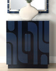 Valeria - 2 Door Glossy Blue Cabinet