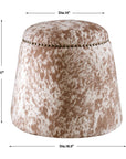 Gumdrop - Hide Ottoman - Light Brown