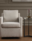 Tisdell - Swivel/Glider Chair - Cream