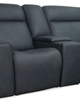 Riverton - Power Gliding Console Loveseat With Power Headrest And Lumbar - Black