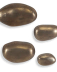 Set In Stone - Outdoor Wall Art (Set of 4) - Brass