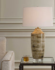 Schneider - Glazed Table Lamp - Brown / Beige