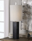 Delaney - Marble Column Accent Lamp - Black