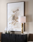 Still Moving - Abstract Painting - Brown / Gray / White