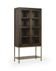 Freemont - Solid Wood Tall Cabinet - Brown