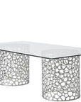 Oasis - Coral Rectangle Dining Table - Pearl Silver