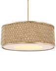 Pinchot - 4 Light Rattan Drum Pendant - Brown