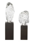 Crystal Peak - Sculptures (Set of 2) - Black / Silver