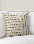 TD Katia 20" x 20" Pillow - Natural / Olive Green