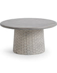 Delaine - Outdoor Round Coffee Table - Light Gray