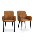Cantata - Vegan Leather Dining Chair (Set of 2) - Tawny