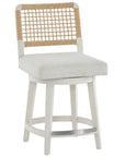Oasis - Shoreline Swivel Counter Stool - White / Light Brown