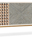 Commerce And Market - Jaiden 3-Door Credenza - Beige / Light Brown