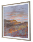 Dawn On The Hills - Framed Print - Purple