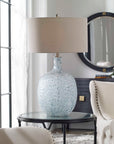 Oceaonna - Glass Table Lamp - Light Blue