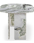 Celia - Oval Dining Table - Green / Onyx Marble