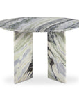 Celia - Round Dining Table - Green / Onyx Marble