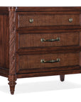 Charleston - Three-Drawer Traditional Nightstand - Dark Brown