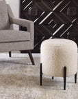 Arles - Shearling Brass Ottoman