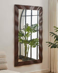 Wrinkle - Wavy Wood Mirror - Woodtone