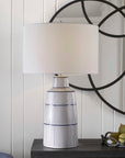 Breton - Nautical Stripe Table Lamp - White