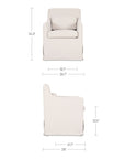Lydia - Slipcover Dining Chair - Beige