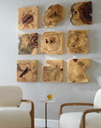 Bahati - Wood Wall Decor (Set of 9) - Natural