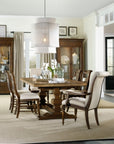Archivist - Ladderback Side Chair - Beige / Dark Brown