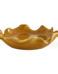 Golden Crest Ruffle - Indoor-Outdoor Bowl - Brown