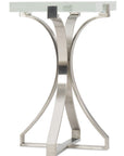 Melange - Bubble Glass Accent Table - Pearl Silver