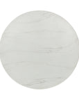 Caspia - 47" Outdoor Round Dining Table - Snowdrift White / Black