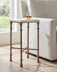Penelope - Marble Accent Table - Brass / White