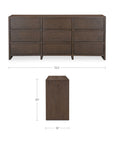 Jenson - 9 Drawer Dresser - Brown