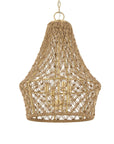 Macrame - 4 Light Rope Pendant - Light Brown