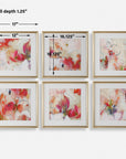 Fresh Start - Red Abstract Prints (Set of 6)