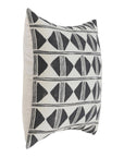 Radiant Oasis - 22" x 22" Nubia Pillow - Black / White