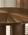Eleana - Round Dining Table With One Leaf - Medium Wood