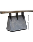 Vessel - Industrial Console Table - Dark Brown & Dark Gray