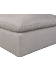 Terra - Livesmart Fabric Condo Ottoman - Light Gray