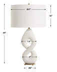 Meridian - Ivory Stone Table Lamp - White