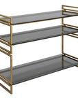 Stacked Up - Glass Console Table - Gray