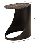 Welling - Modern Metal Side Table - Black